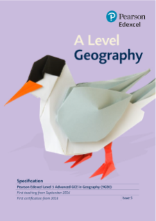 Pearson Edexcel Geography A level Specification